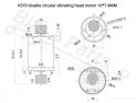 Trilling/vibratie motor Type 370 6V 6000rpm dubbel rond
